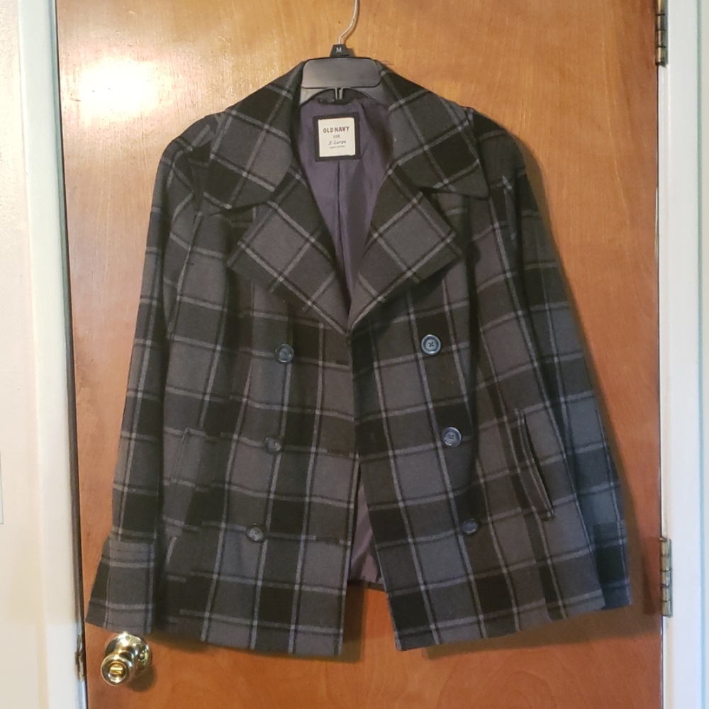 Pea coat worn twice